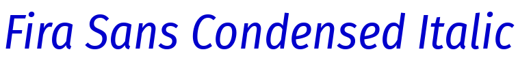 Fira Sans Condensed Italic fuente